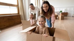 family moving into new home
