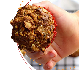 no-sugar added carrot-apple muffins